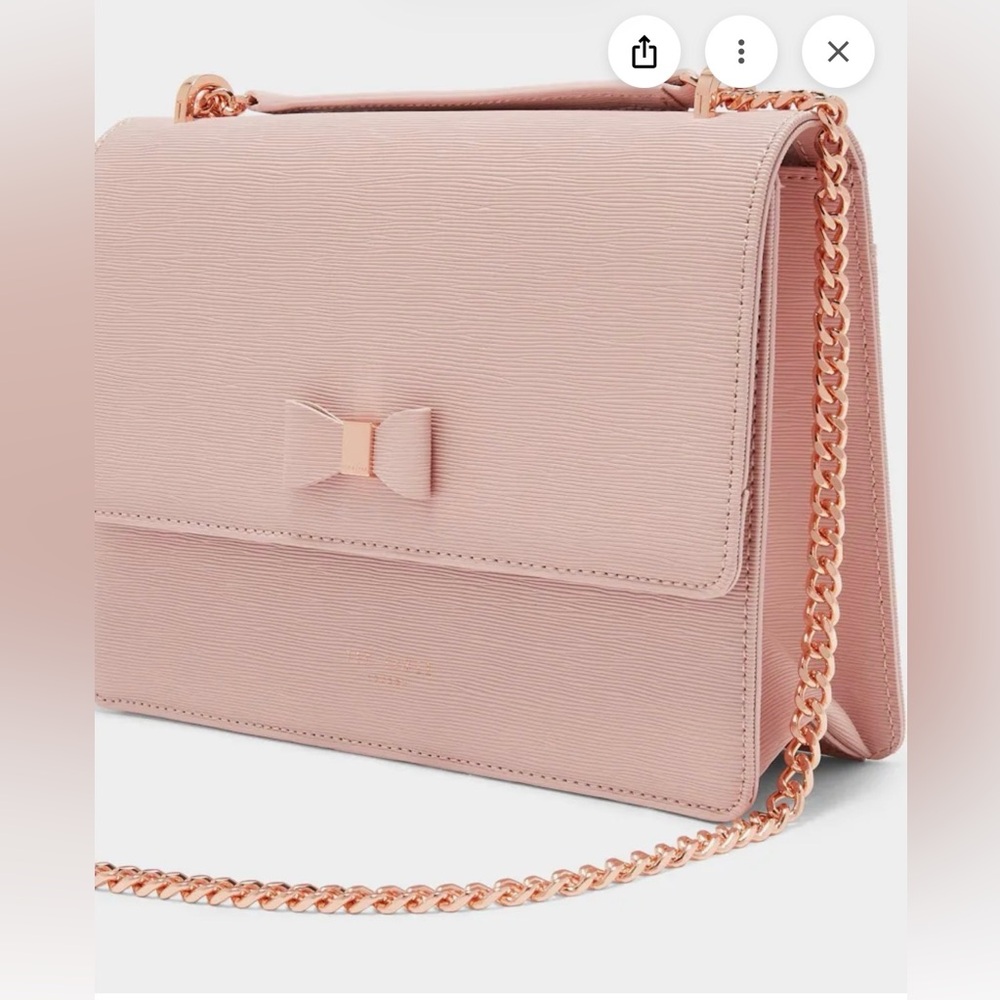 Elegant Pink Bow Accent Women's Bag